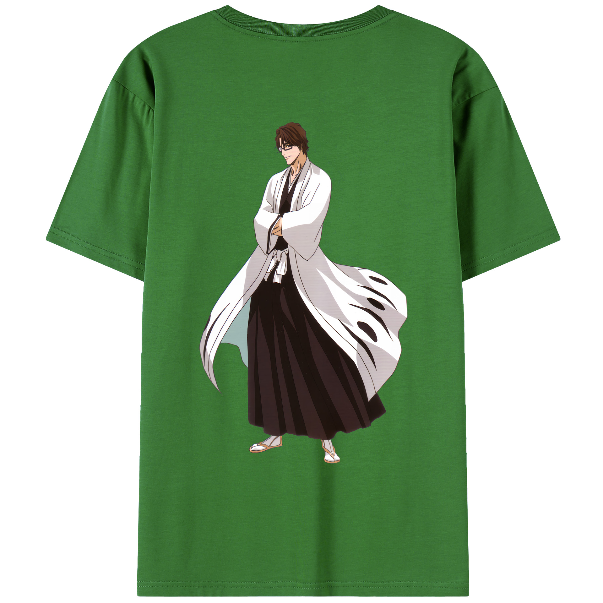 （画像用） ブリーチ 藍染 惣右介（あいぜん そうすけ） BLEACH Aizen Sousuke レディース半袖Tシャツ(バックプリント)